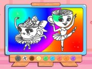 Jogo Livro para colorir: bailarina cappuccin online