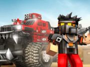 Jogo Carros em blocos: batalha de carro online