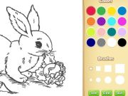 Jogo Livro de colorir de coelho para crianças online
