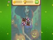 Jogo Combinação de memória de bruxa de Halloween online