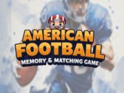 Jogo Memória do futebol americano e jogo de correspondência online