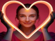 Jogo Mulher do coração brilhante Jigsaw online