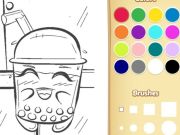Jogo Livro para colorir de chá Boba para crianças online