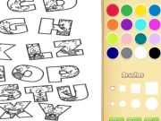 Jogo Livro para colorir de animais de alfabeto para crianças online