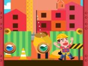 Jogo Atirador de bolhas de trabalhadores da construção civil online