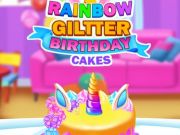 Jogo Rainbow Glitter Birthday Cakes online