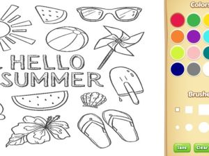 Jogo Olá, livro de verão para crianças online