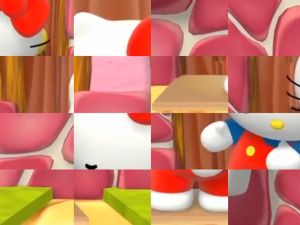 Jogo Hello kitty video quebra-cabeça online