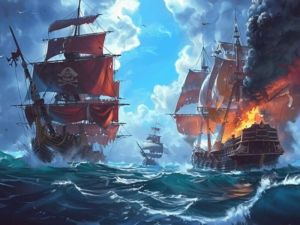 Jogo Navios piratas: construir e lutar online
