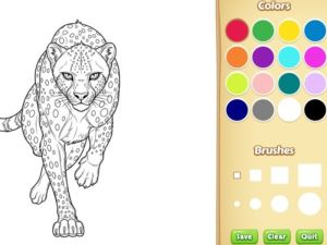 Jogo Livro para colorir de animais selvagens online
