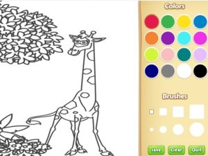 Jogo Livro para colorir de animais da selva para crianças online