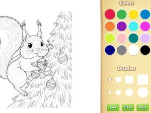 Jogo Livro de Colorir Animal de Natal para Crianças online