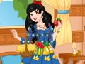 Jogo Vestido branco com retalhos de neve  online