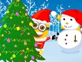Jogo Guerra de Bolas de Neve de Natal dos Minions  online
