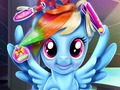 Jogo Cortes de cabelo reais do pônei do arco-íris  online