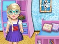 Jogo Baby Elsa School Decore  online