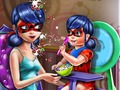 Jogo Alimentação de criança menina pontilhada  online