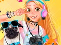 Jogo Concurso de fotos para princesas e animais de estimação  online