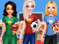 Jogo Princesa BFF Vote Para Futebol 2018  online