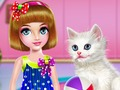 Jogo Kitty: cuidado e corte de cabelo  online