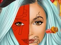 Jogo Kylie Jenner: a arte da pintura facial de Halloween  online