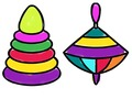 Jogo Brinquedos para colorir livro  online