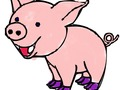 Jogo Livro para colorir de porco  online