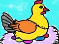 Jogo Frango para colorir  online