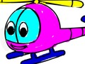 Jogo Voltar para a escola de helicóptero para colorir  online