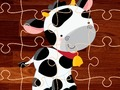 Jogo Puzzle de animais de fazenda dos desenhos animados  online