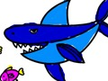 Jogo De volta à escola: livro de colorir tubarão  online