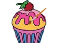 Jogo Gostoso Cupcake Coloring  online