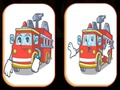 Jogo Memória de caminhões de bombeiros  online