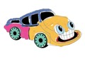 Jogo Carros engraçados: livro de colorir para crianças  online