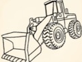 Jogo Caminhões de construção para colorir  online