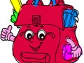 Jogo Volta às aulas: livro para colorir de mochila escolar  online