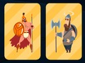 Jogo Memória dos guerreiros espartanos e viking  online