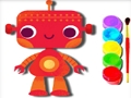 Jogo De volta à escola: livro de colorir robô  online