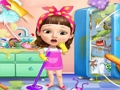 Jogo Casa bagunçada da limpeza doce da menina  online