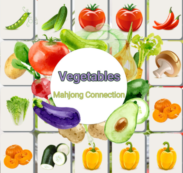 Jogo Conexão Mahjong com vegetais  online