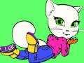 Jogo Livro de colorir Talking Angela  online