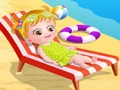 Jogo Bebê Hazel na praia  online