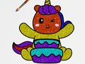 Jogo Livro de colorir com unicórnios brilhantes  online