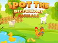 Jogo Animais Descubra a Diferença  online