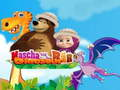 Jogo Masha e o dinossauro Urso  online