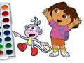 Jogo Livro para colorir de Dora, a exploradora  online