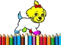 Jogo De volta às aulas: livro para colorir cachorrinho  online