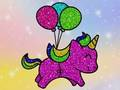 Jogo Livro de colorir com unicórnios brilhantes  online