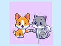 Jogo Quebra-cabeça de gatos e cachorros  online