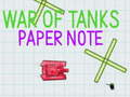 Jogo Nota de papel de guerra de tanques  online